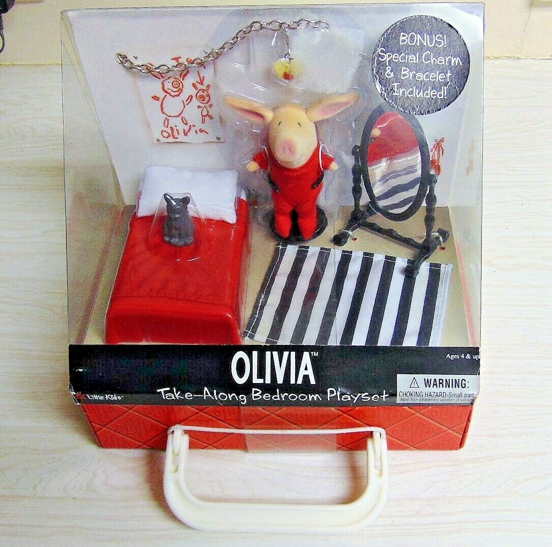 Olivia The Pig Take-Along Bedroom Playset..New & Factory Sealed Little Kids