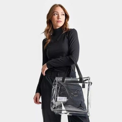 Nike Jordan Stadium Clear Tote Bag Purse Backpack 9A0847-023  14L