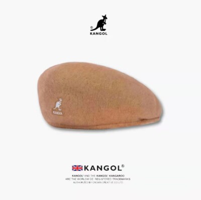 Kangol Wool 504 Flat Cap Men Women Casual Woolen Beret Hat Winter Newsboy Caps