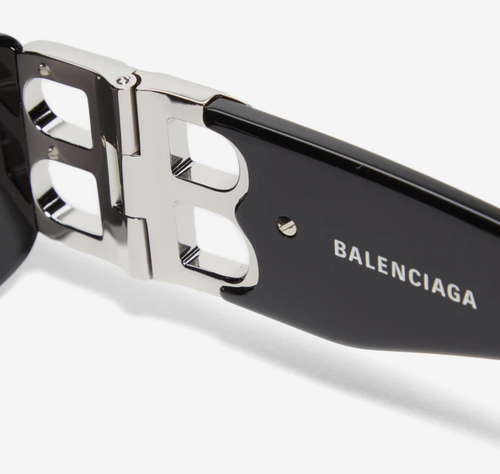 BALENCIAGA BALENCIAGA BB0096S-017 BLACK SILVER SUNGLASSES