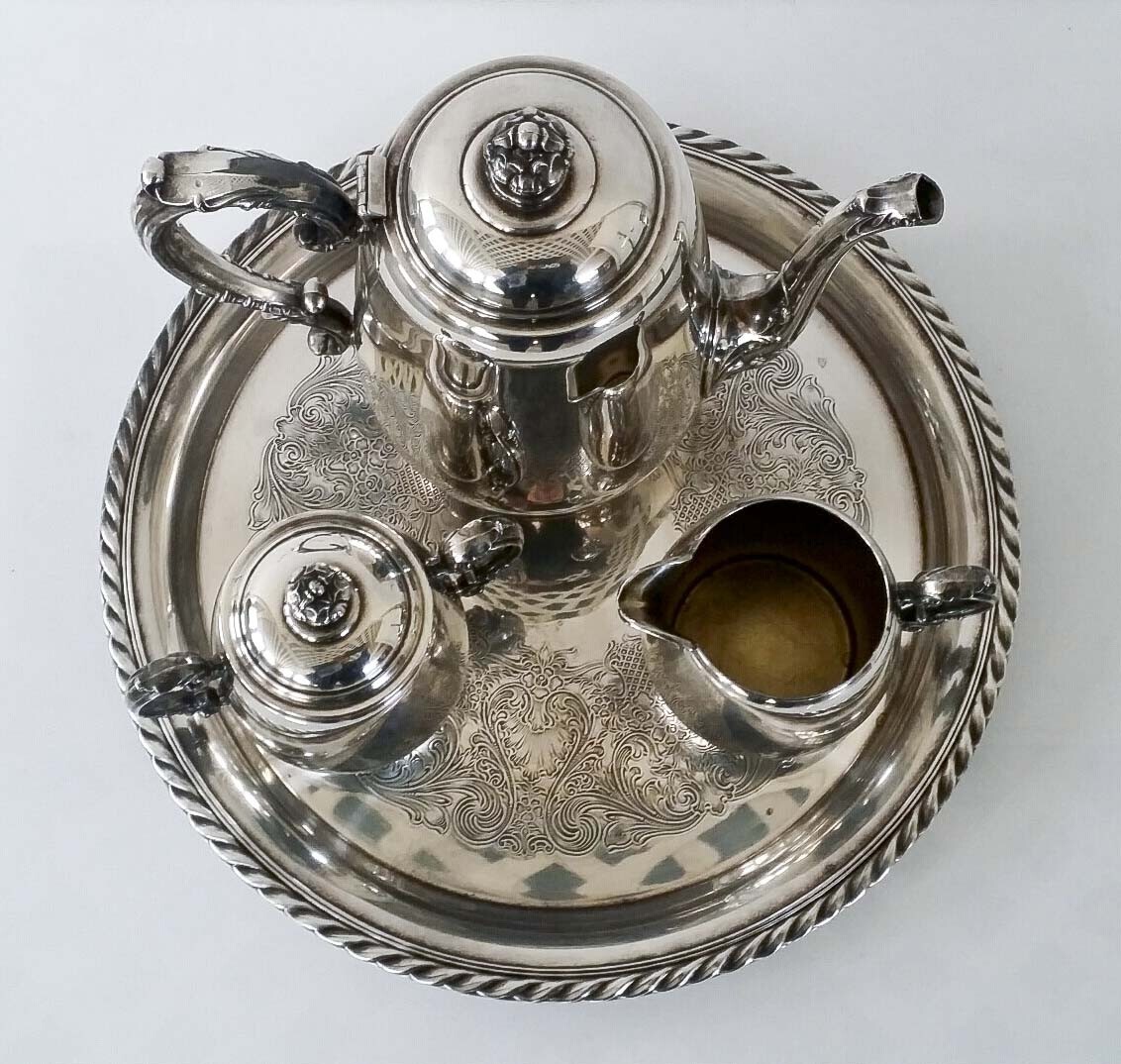 William Rogers Silverplate Tea Set with Tray
