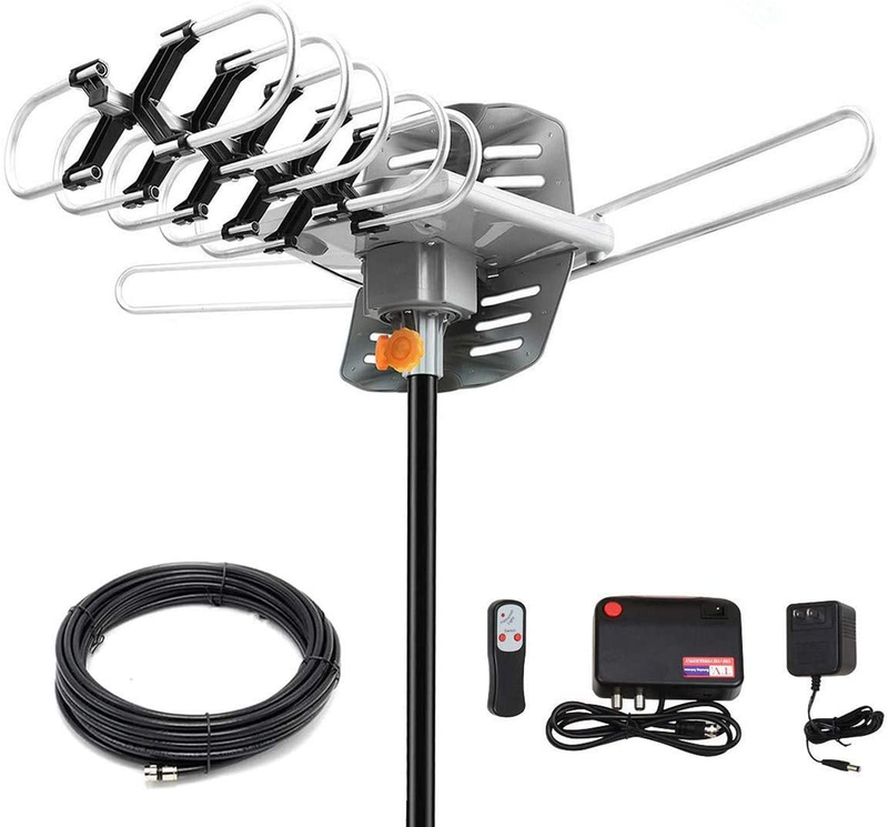 Digital Antenna Amplified HDTV Outdoor Signal Booster Remote 1080P 4k Support