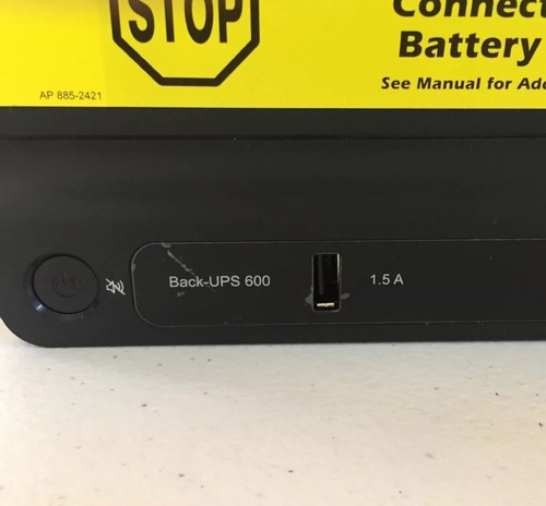 APC Back-ups 600va UPS Battery Backup & Surge Protector With USB Charging