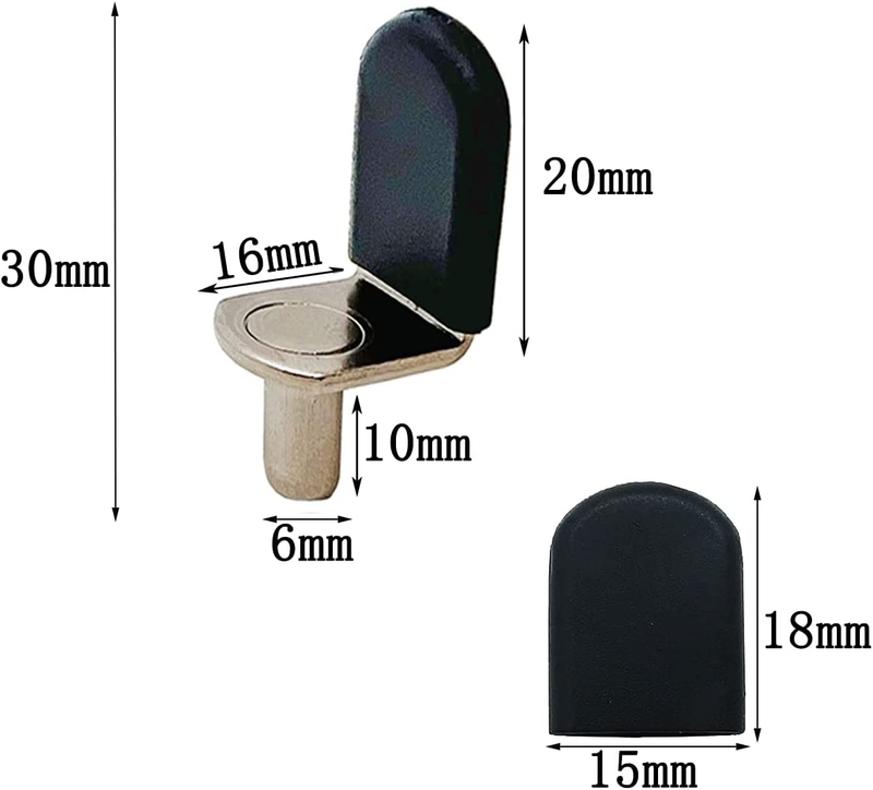 "MYYZMY 40 Pieces LShaped Shelf Pins, 1/4 Inch Shelf Support Pegs wit