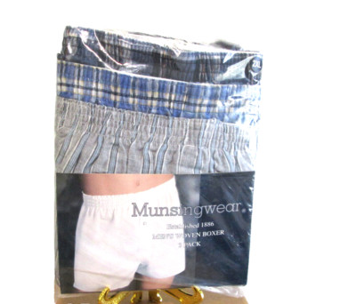 New Mens Munsingwear 3 Pack Premium Plaid Cotton Woven Boxer Boxers Shorts 2XL