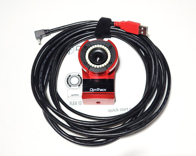 Optitrack Flex 13 Motion Capture Camera and USB Cable. From a functional setup.