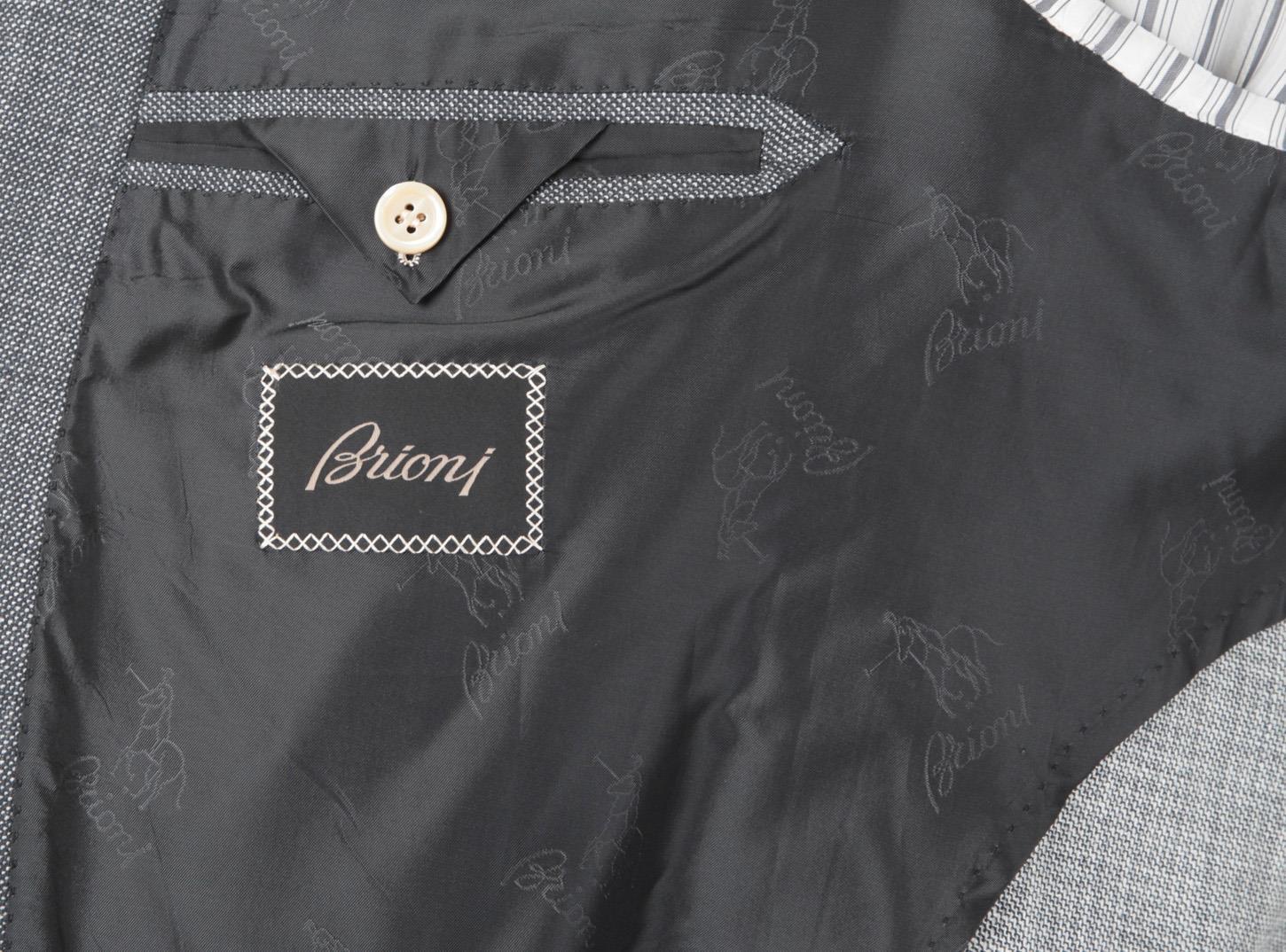 Pre-owned Brioni Men's Jacket Blazer Jackett Made Of Wool, Silk & Linen Size 4xl Us 50 In Gray