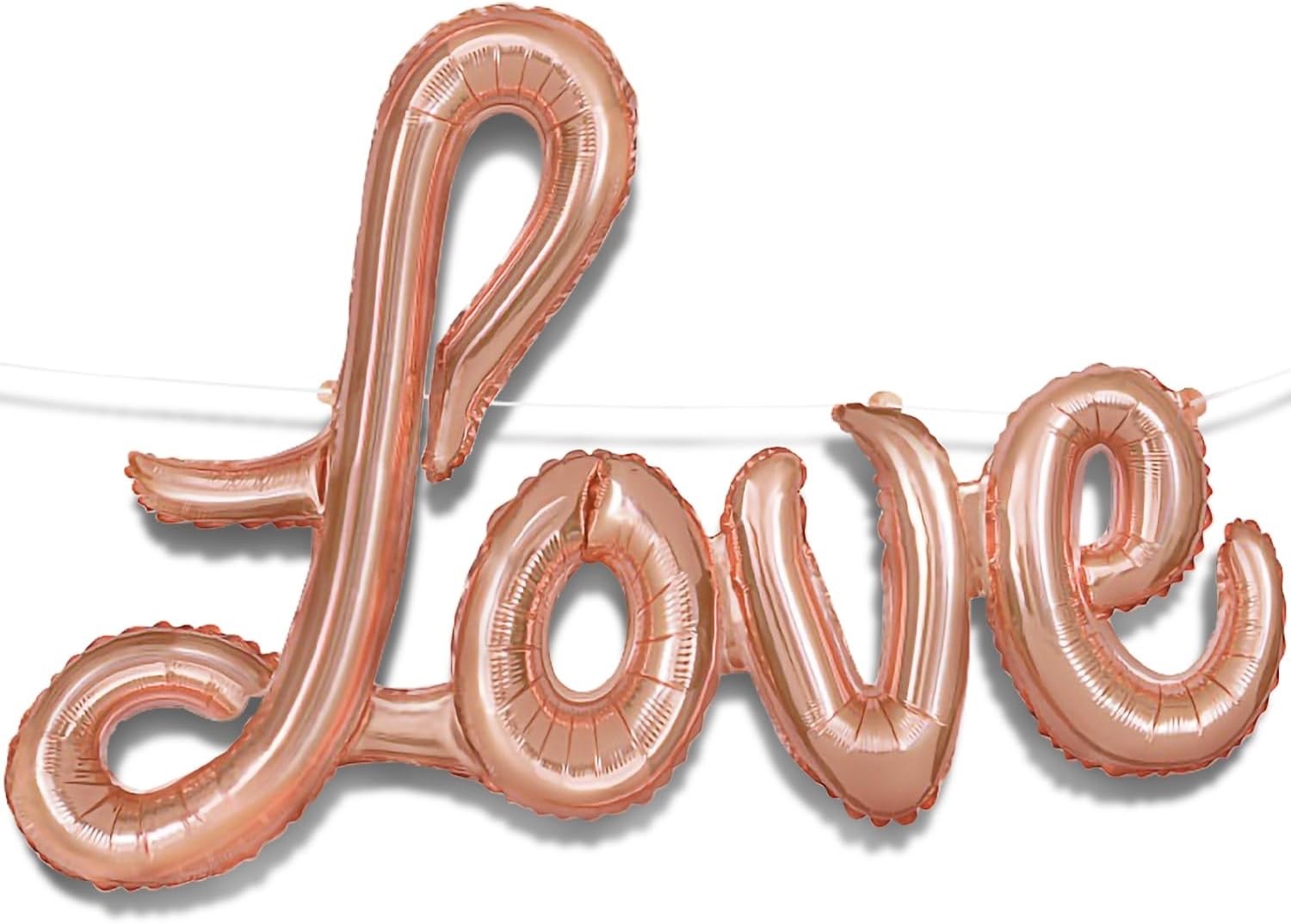 Rose Gold LOVE Foil Balloon Banner 36