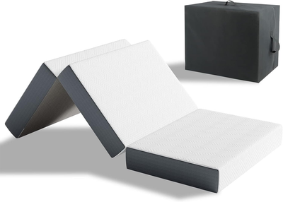 Folding Mattress Single Size with Storage Bag 10CM Gel Memory Foam Foldable Mat