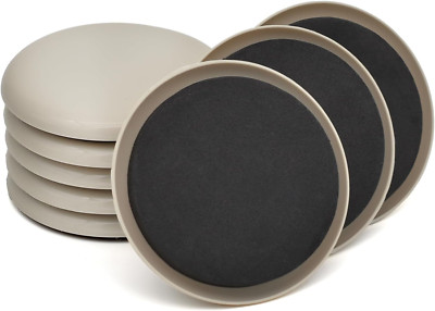 Furniture Sliders Pads, 8 Pcs, 3 1/2'' round Glides for Hardwood Floors