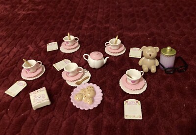 BARBIE Doll TEA TIME W/ HER FRIENDS Holiday/English Tea Set Lot