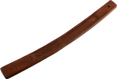 Madina Curved Smooth Ash Catcher Incense Stick Holder [Pack of 12 - Brown - 10'']