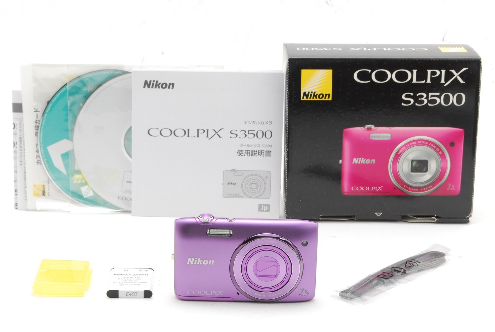 【良品】 ニコン デジカメ COOLPIX S3500 パープル Amazon.com : Nikon COOLPIX S3500 20.1 MP Digital Camera with