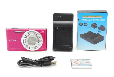  [ EXC +5 ] SONY DSC-W730 Cyber-shot Digital Camera 16.1 MP  Pink From JAPAN