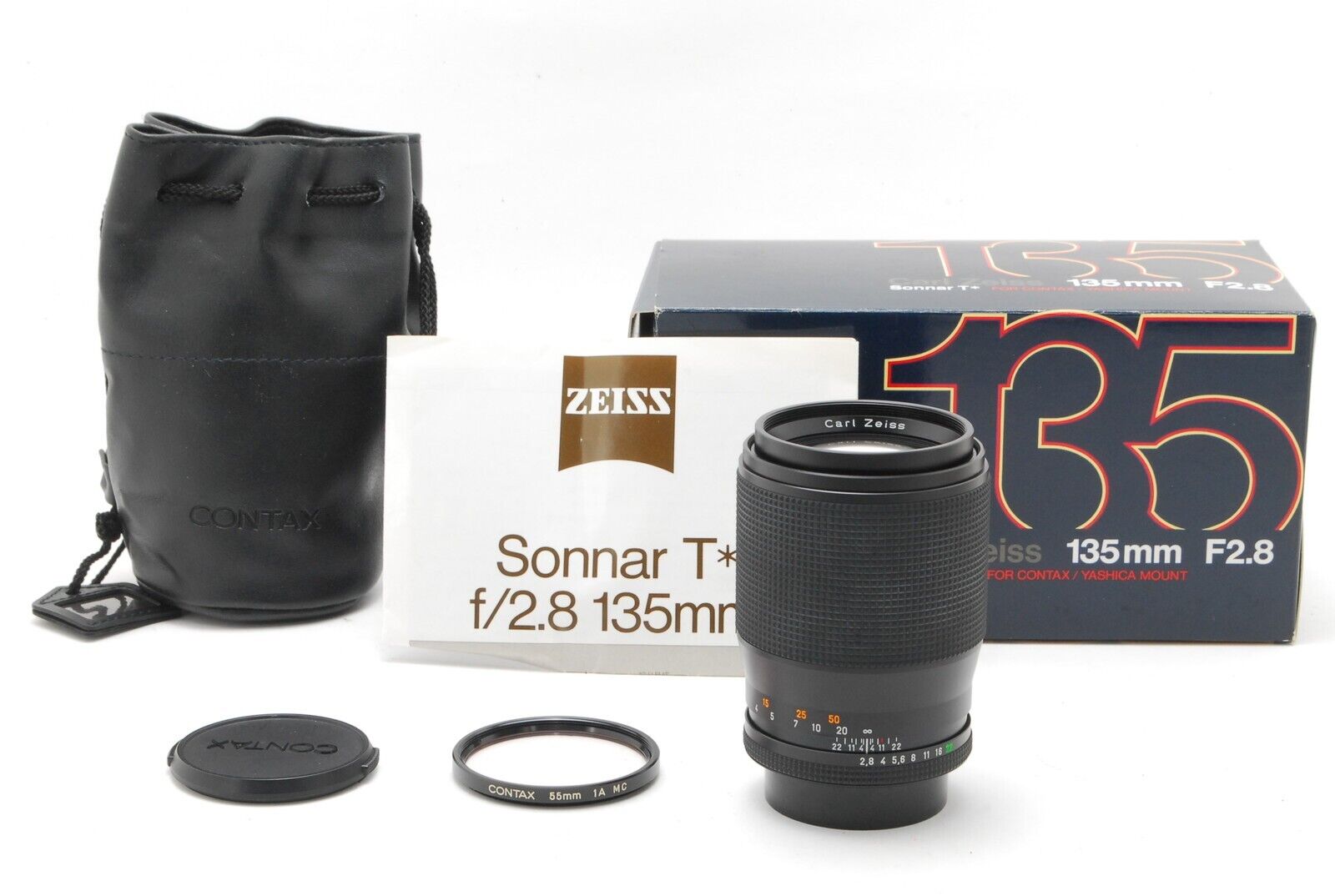 Top MINT in Box】 Contax 135mm f/2.8 Carl Zeiss Sonnar T Top MINT in Box】 Contax 135mm f/2.8 Carl Zeiss Sonnar T