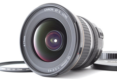 Canon EF-S 10-22mm f/3.5-4.5 USM AF Lens for EOS Mount w/ Filter w/Caps JAPAN