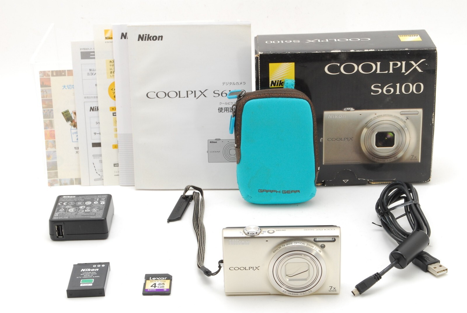 MINT w/ Case,Bax】Nikon COOLPIX S6100 16.0MP Digital Camera MINT w/ Case,Bax】Nikon COOLPIX S6100 16.0MP Digital Camera