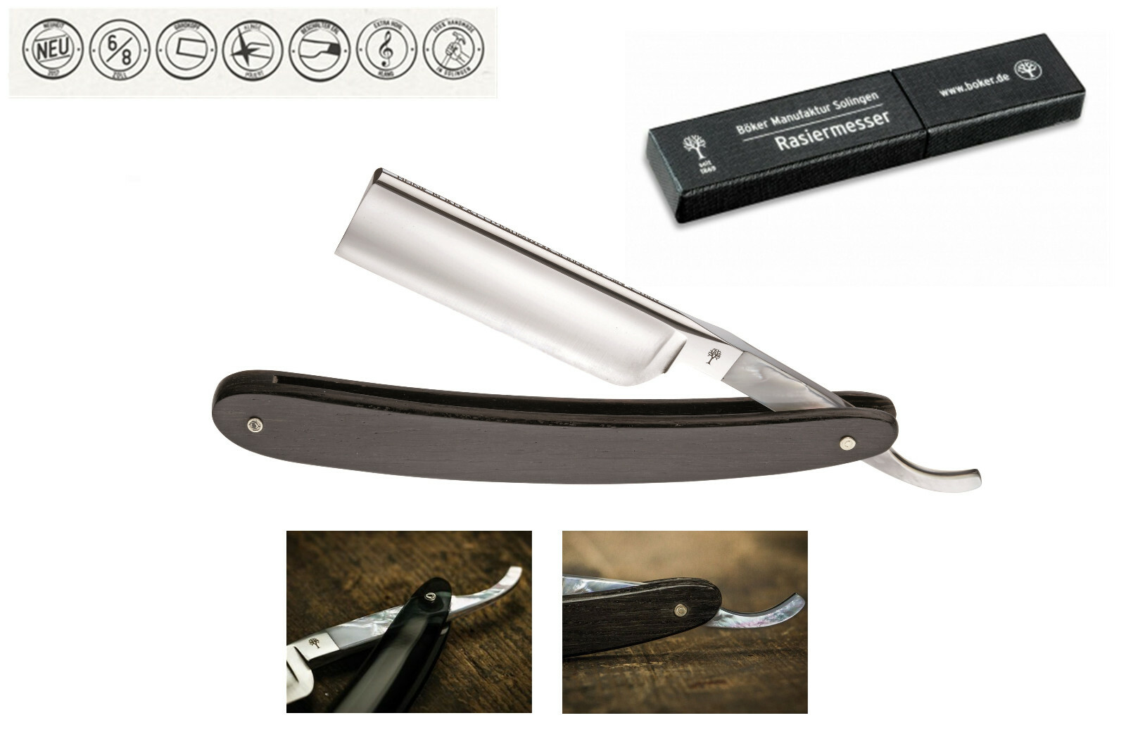 剃刀ドイツ製H.BOKER&CO.INC NEWYORK REDINJUN H Boker Red Injun Razor No. 101 - Vintage Straight Razor - Etsy