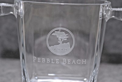 PEBBLE BEACH Golf Course Ice Bucket - Engraved - Excellent Condition
