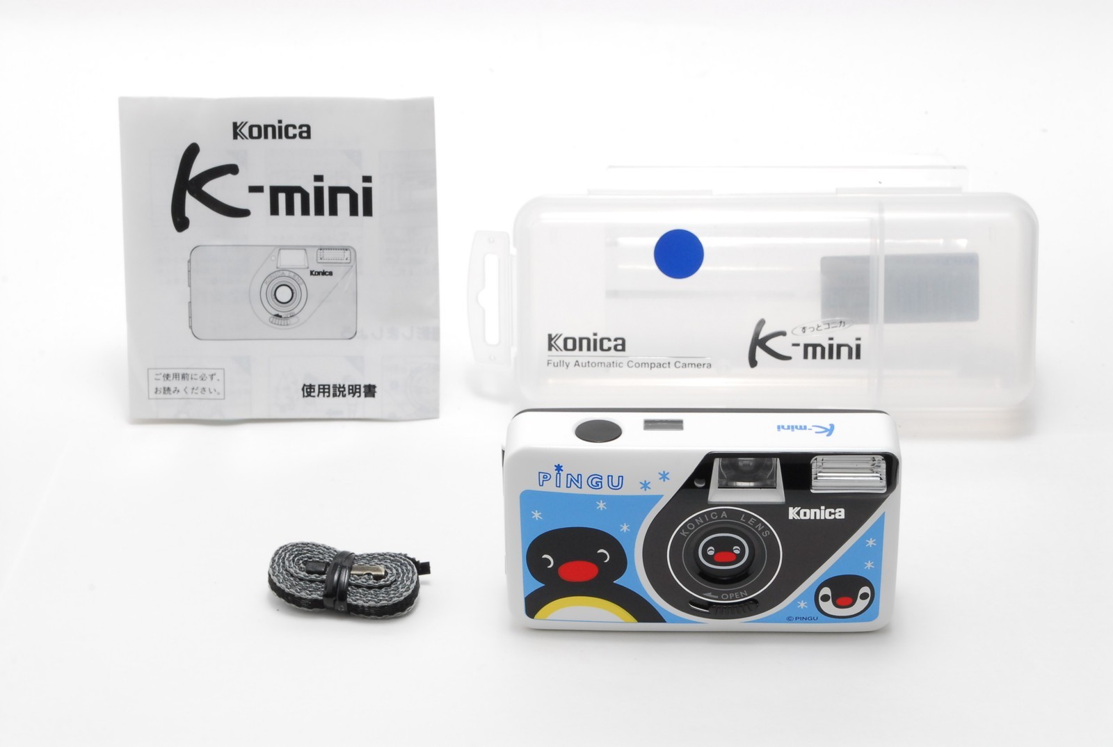 希少‼️ Konica コニカ　K−mini コンパクトフィルムカメラ　PINGU Rare [Mint w/Case] Konica K-mini Pingu Point & Shoot 35mm