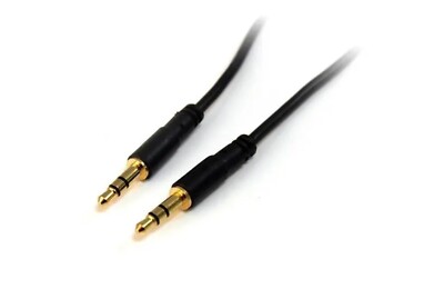 StarTech MU1MMS 1 ft Slim 3.5mm Stereo Audio Cable Male to Male