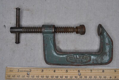 Wilton #203 3'' C Clamp Flat Anvil Extra Heavy Duty Drop Forged Steel