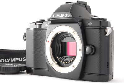Near Mint Olympus OM-D E-M5 16.1MP Digital Camera Black Body w/ Strap From JAPAN