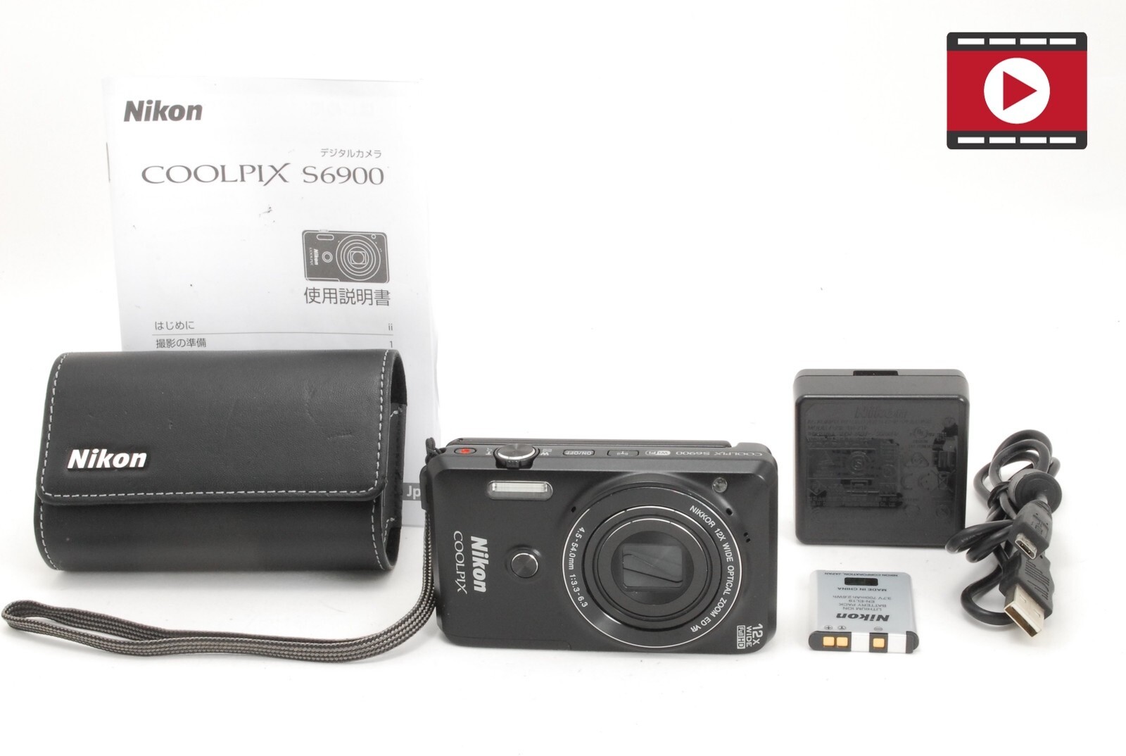 ▷[NEAR MINT] Nikon COOLPIX S6900 Rich Black 12x 16.0MP