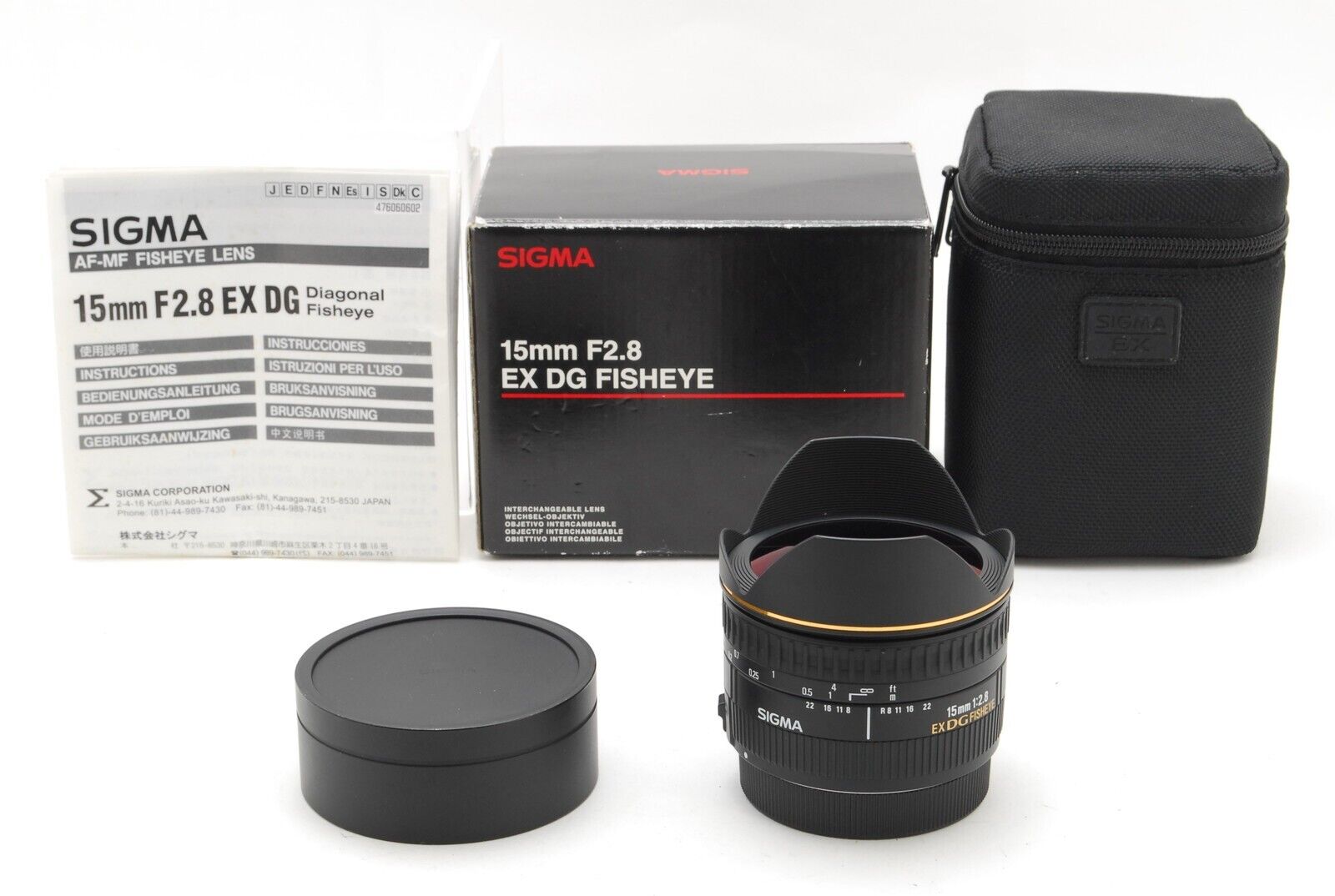 MINT in box】 Sigma 15mm f2.8 EX DG Fisheye AF Lens Canon EF MINT in box】 Sigma 15mm f2.8 EX DG Fisheye AF Lens Canon EF