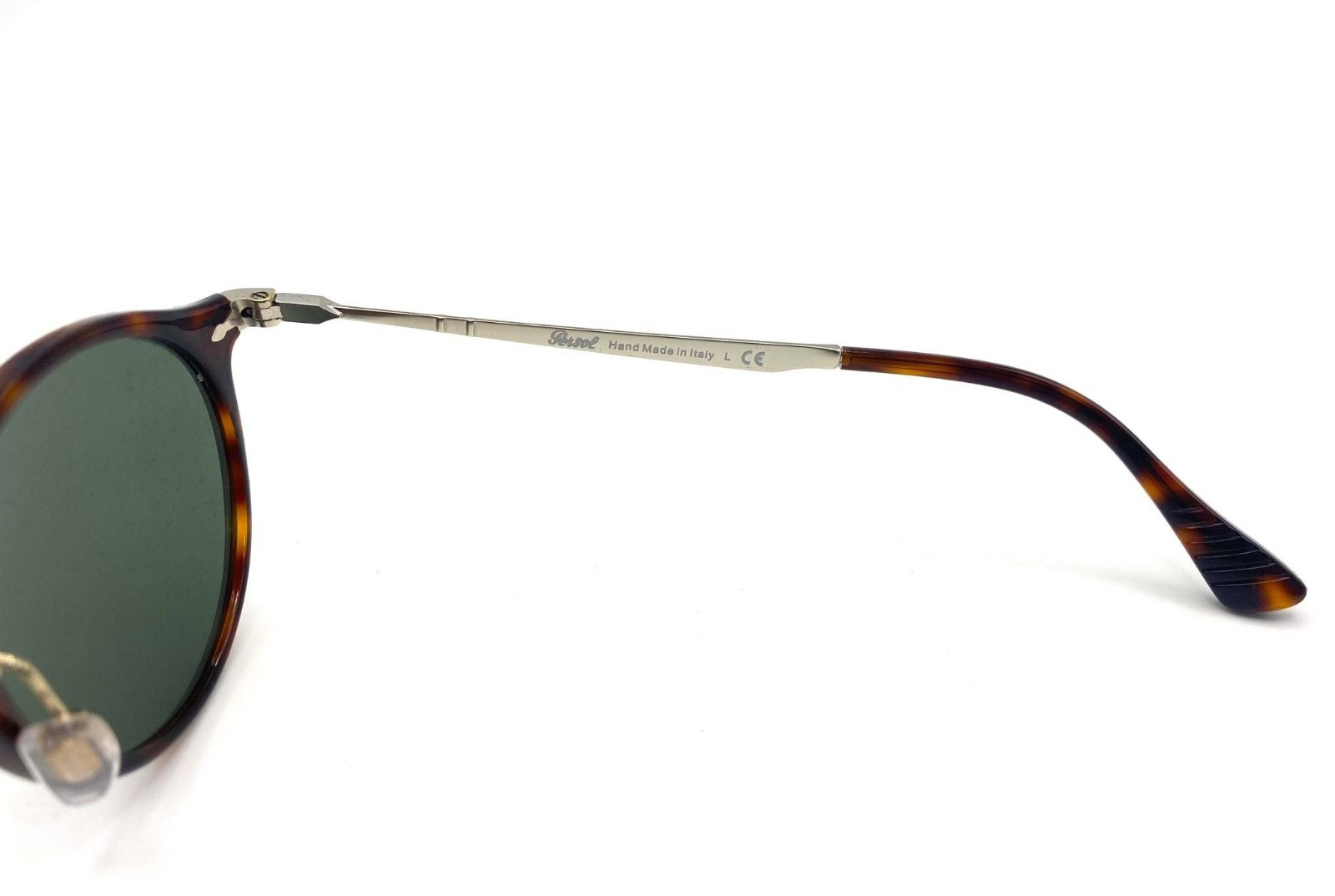 Pre-owned Persol Calligrapher Edition Po3166s Sunglass 24/31 Gold & Havana/green Lens 49mm