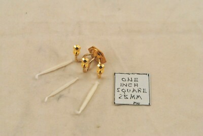 Wall Sconce 3-Light Brass 1793-110 1/12 scale dollhouse miniature Clare-Bell