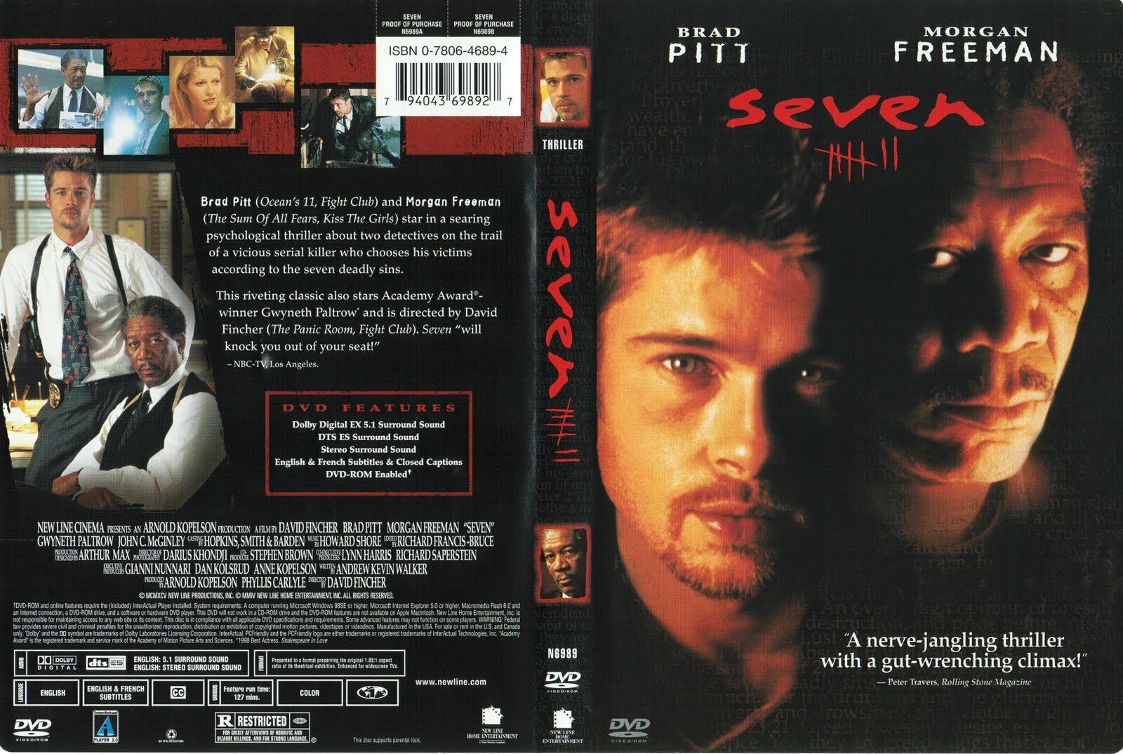 Seven (Single Disc Edition) - DVD - VERY GOOD 794043698927 | eBay Seven (Single Disc Edition) - DVD - VERY GOOD 794043698927 | eBay