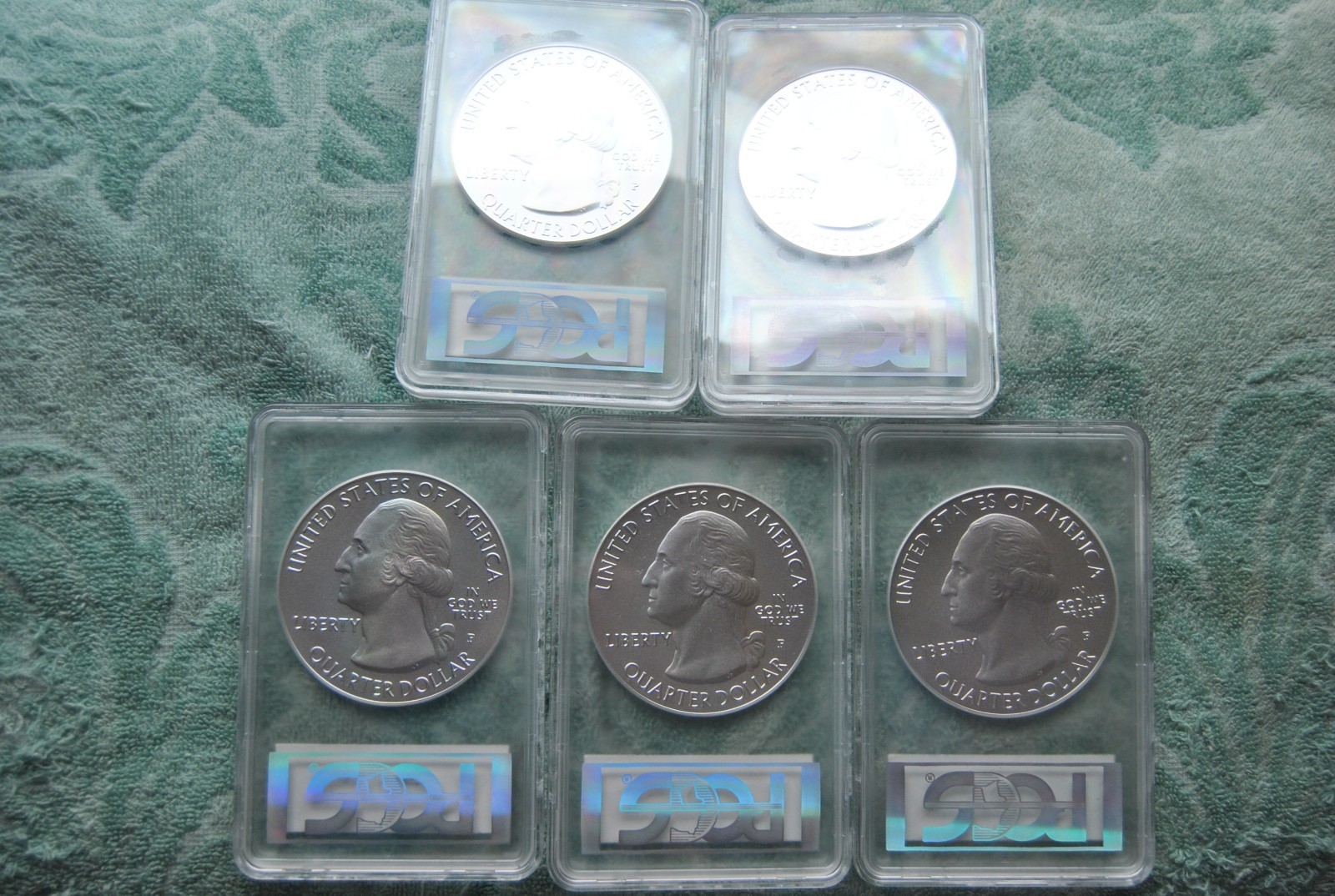 2016, America the Beautiful 5 ounce set, PCGS, SP70, All First Day of Issue