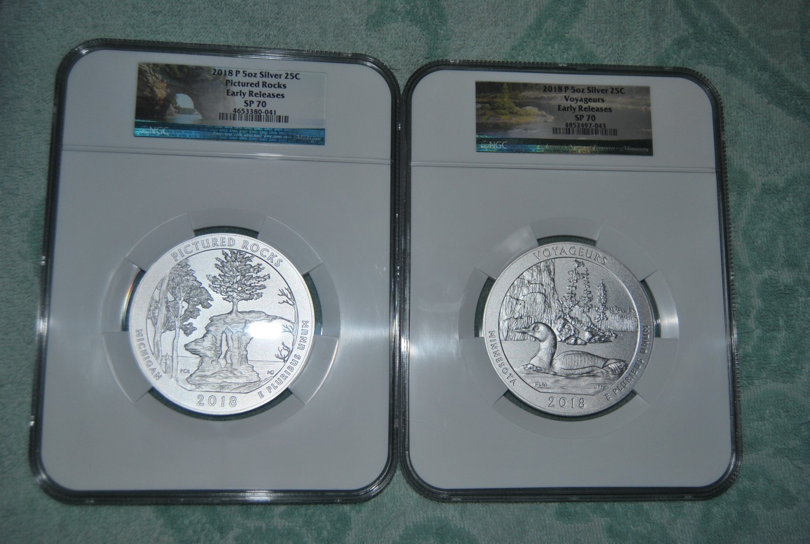 2018. NGC, America the Beautiful 5 ounce set, SP70, Early Releases