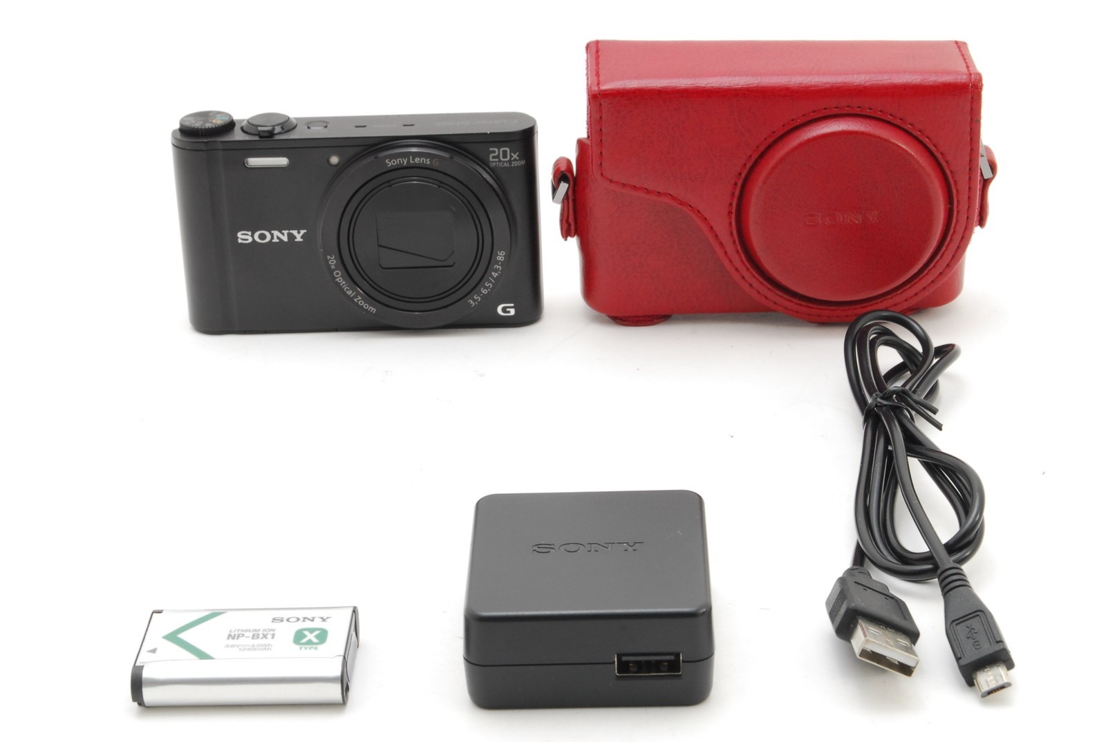 NEAR MINT w/Case】SONY Cyber-shot DSC-WX300 Black Compact