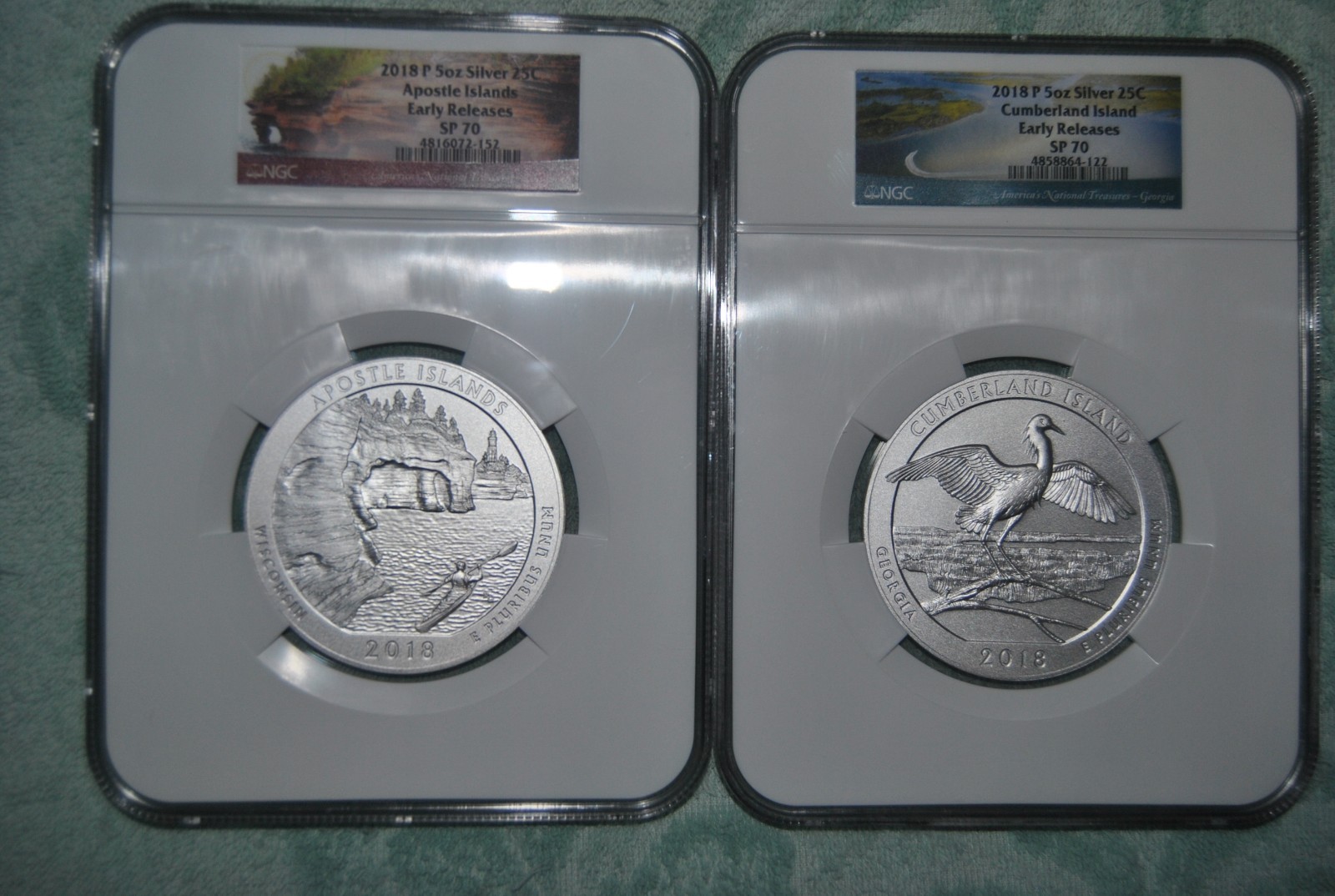 2018. NGC, America the Beautiful 5 ounce set, SP70, Early Releases