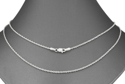 Pre-owned Nuragold 14k White Gold Solid Womens 1.5mm Diamond Cut Chain Pendant Necklace 16"
