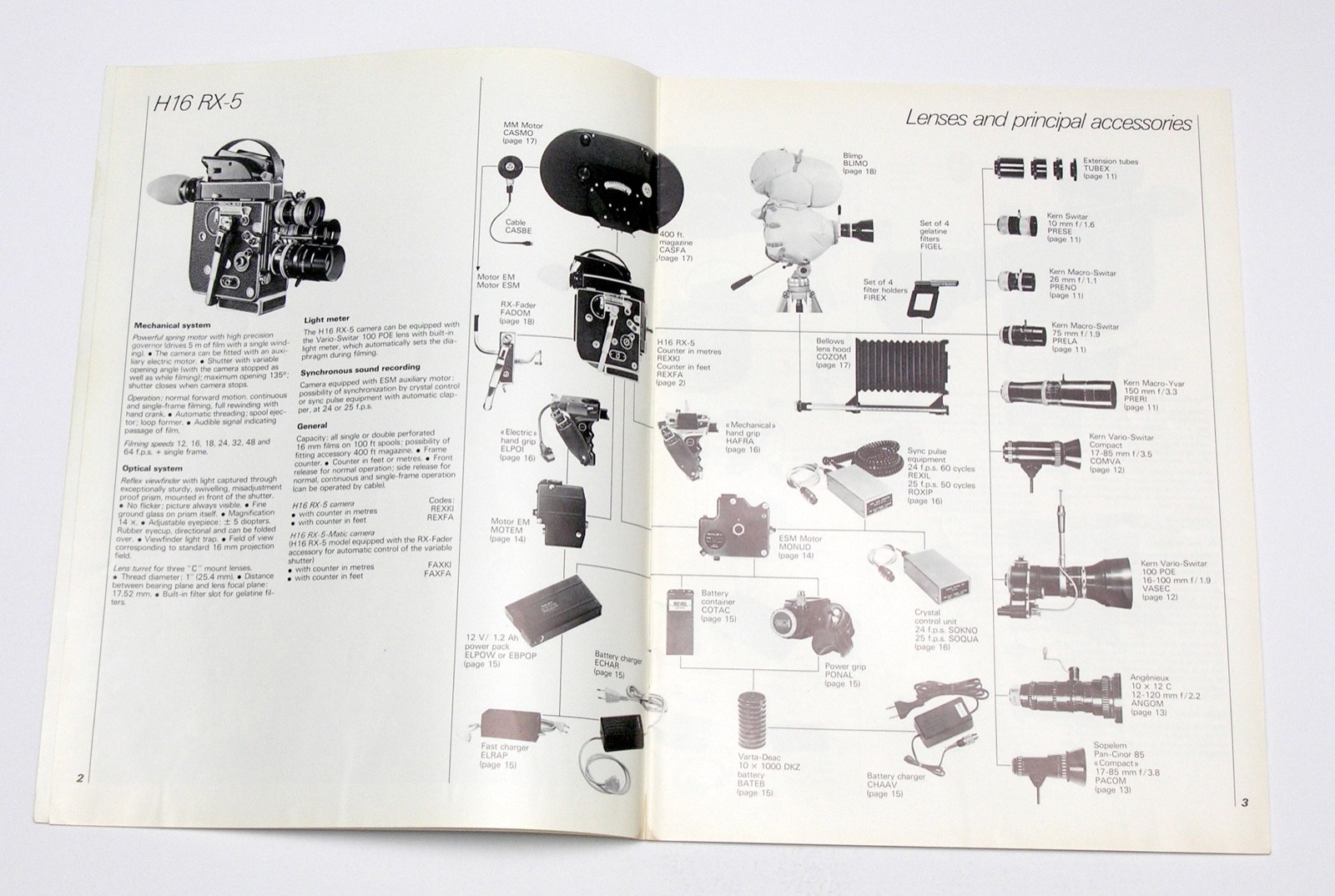 BOLEX 16mm PRODUCT BUYING GUIDE - SYSTEM CATALOGUE / 1975