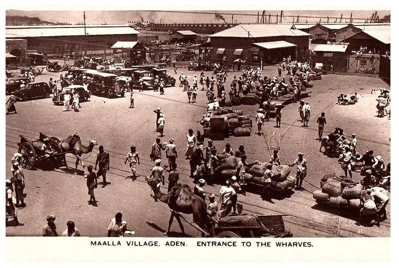 Carte Postale Rppc Du Village De Maalla Ã Aden En Australie, EntrÃ©E Des Quais
