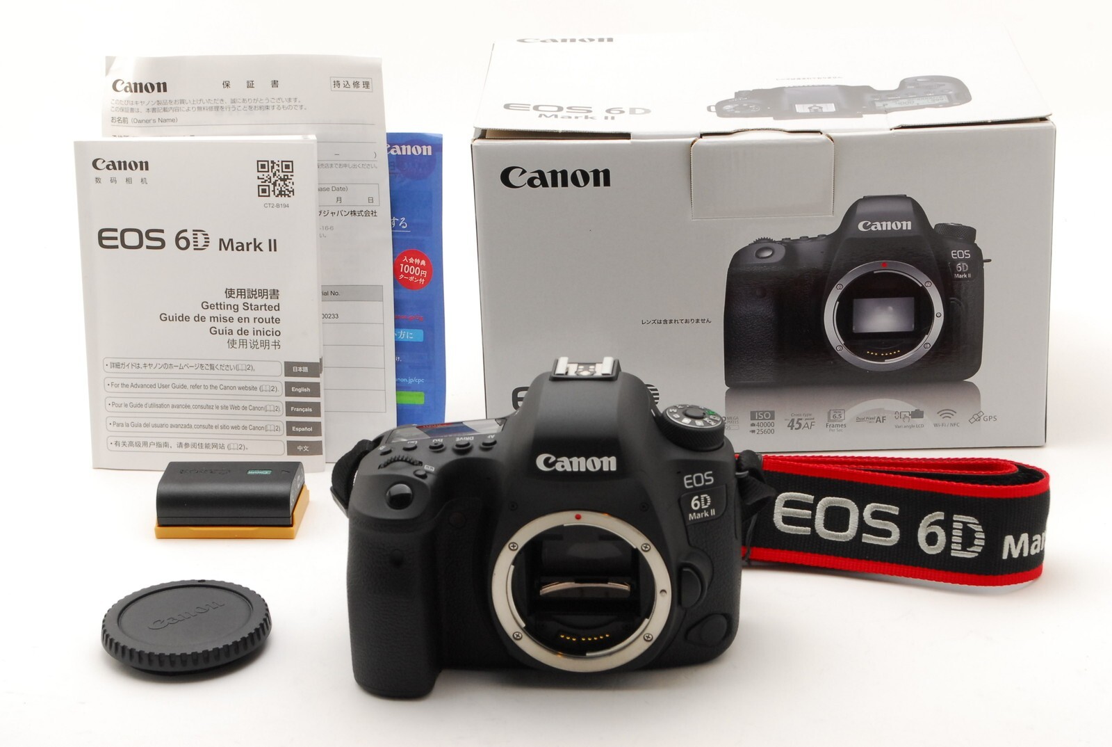 MINT+++ BOXED】Canon EOS 6D Mark II 26.2 MP Digital SLR Camera