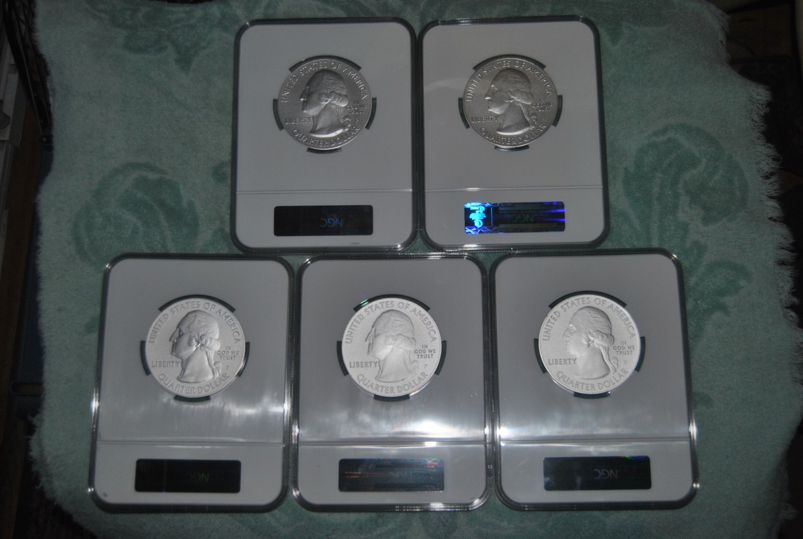 2018. NGC, America the Beautiful 5 ounce set, SP70, Early Releases