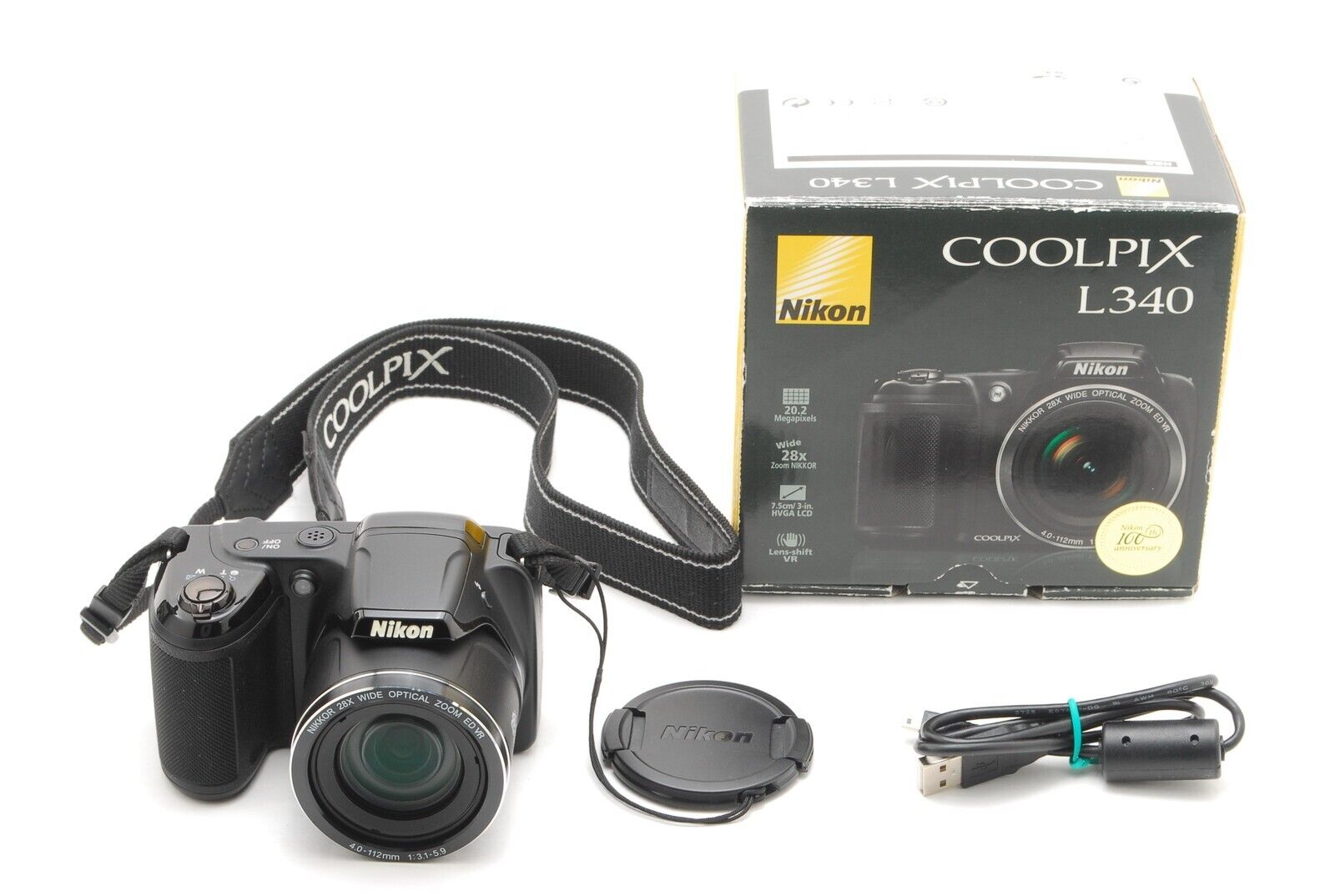 Near MINT/Box 〉Nikon Coolpix L340 20.2 MP 28x Zoom Digital Near MINT/Box 〉Nikon Coolpix L340 20.2 MP 28x Zoom Digital