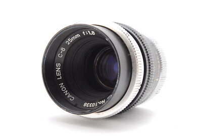 Rare [Exc+5] Vintage Canon C-8 25mm f1.8 Cine Camera Lens C Mount From JAPAN 668