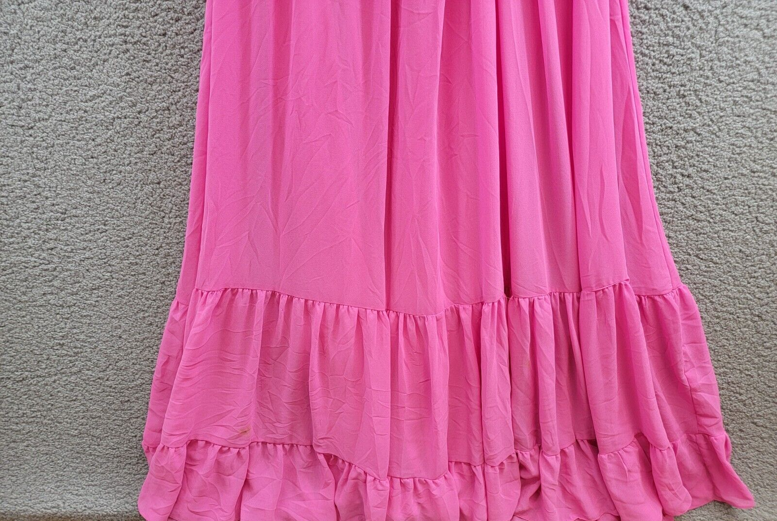 B. Darlin Ruffled Lace-Up-Back Gown Juniors 15/16 Bubblegum Sleeveless Back Zip - Picture 4 of 16