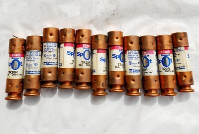 New 11 Pack - Mersen Ferraz Shawmut TR20R TR-20R 20A 600V Smart Spot Fuse