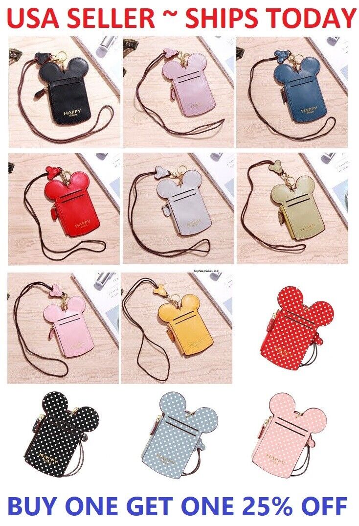 mickey mouse shape name id card holder