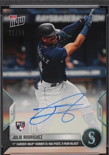 On-Card AUTO 25/49 - Julio Rodriguez - 2022 TOPPS NOW 899B