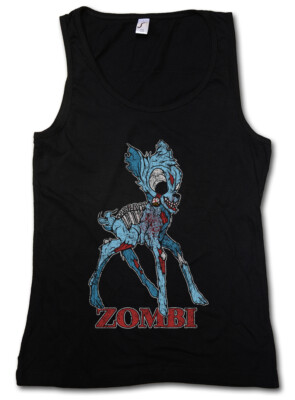 ZOMBI II DAMEN TANK TOP Deer Fun Dracula Vampire Zombie Halloween Splatter Bambi