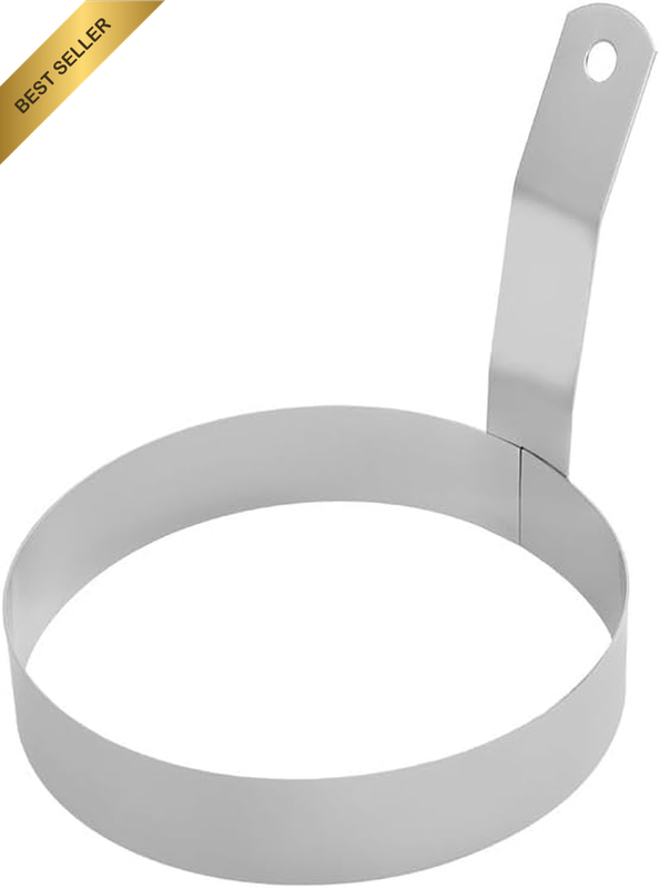 Round Egg Ring Stainless Steel Thick Long Handled Circular Frying Pan, Frying Ci