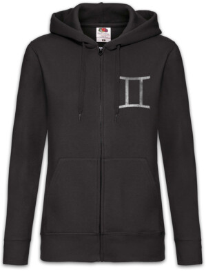 Zodiac Sign Gemini Damen Zipper Hoodie Star Sign Astrology Horoscope